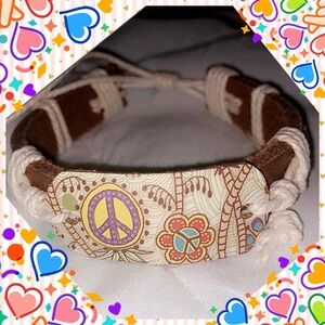 Peace Sign/ Hippie Whimsical Casual Bracelet